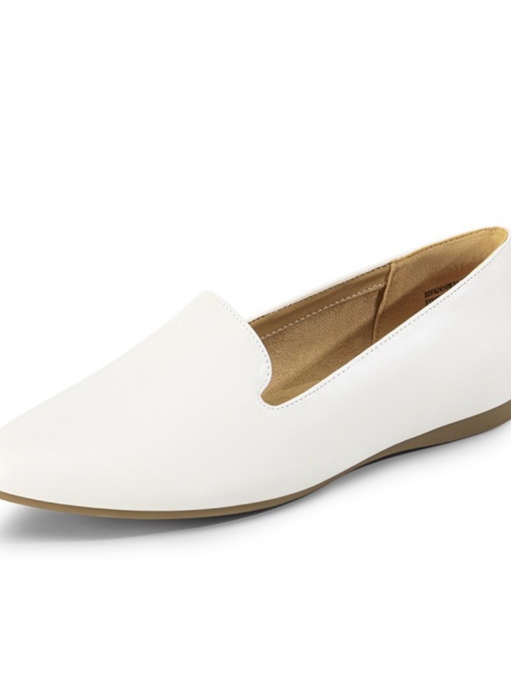 Dream Pairs White Slip On Loafers with Tan Accent NWOT